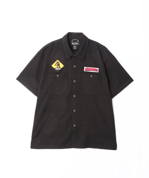 MANASTASH(マナスタッシュ)の「MANASTASH/マナスタッシュ/PATCHED LOGO WORK SHIRT(シャツ/ブラウス・メンズ・ブルー系その他3/その他3/ブラック・S/XL/L)」の14枚目の写真
