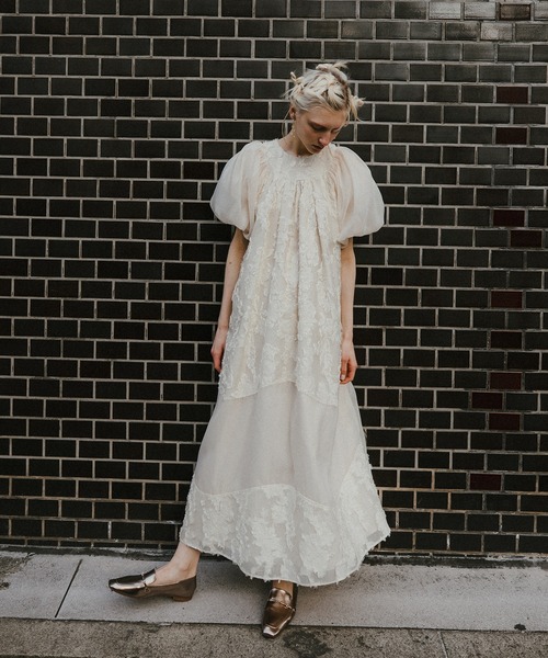 et.UNiVER(エトユニベール)の「Bloom jacquard dress(ドレス・レディース・ピンク/アイボリー/ブラック・MEDIUM/M-Short/M-Long)」の15枚目の写真