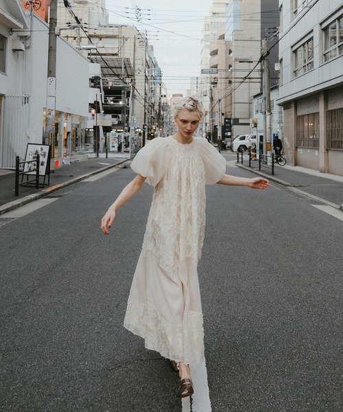 et.UNiVER(エトユニベール)の「Bloom jacquard dress(ドレス・レディース・ピンク/アイボリー/ブラック・MEDIUM/M-Short/M-Long)」の22枚目の写真