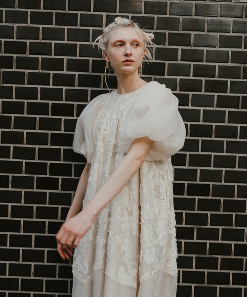 et.UNiVER(エトユニベール)の「Bloom jacquard dress(ドレス・レディース・ピンク/アイボリー/ブラック・MEDIUM/M-Short/M-Long)」の17枚目の写真