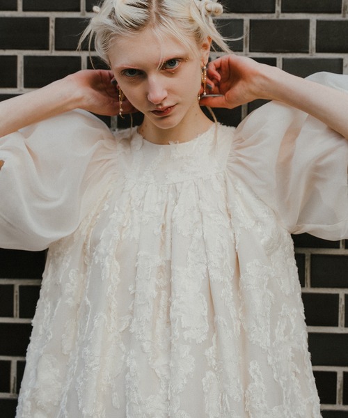 et.UNiVER(エトユニベール)の「Bloom jacquard dress(ドレス・レディース・ピンク/アイボリー/ブラック・MEDIUM/M-Short/M-Long)」の20枚目の写真