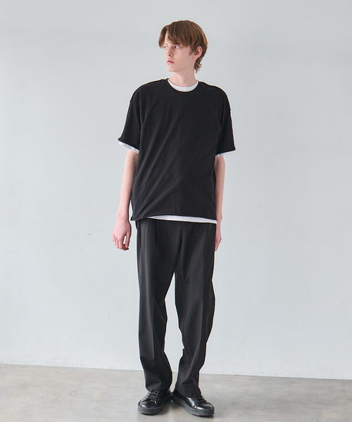 OSKR(オーエスケーアール)の「OSKR / オーエスケーアール Slab Cut Off Tee Shirt(Tシャツ/カットソー・メンズ・ブラック/グレー・LARGE/MEDIUM)」の15枚目の写真