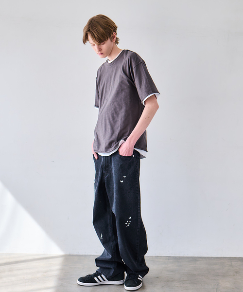 OSKR(オーエスケーアール)の「OSKR / オーエスケーアール Slab Cut Off Tee Shirt(Tシャツ/カットソー・メンズ・ブラック/グレー・LARGE/MEDIUM)」の12枚目の写真