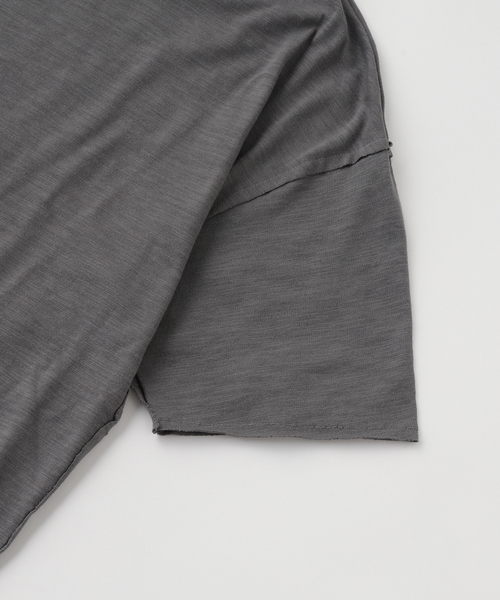 OSKR(オーエスケーアール)の「OSKR / オーエスケーアール Slab Cut Off Tee Shirt(Tシャツ/カットソー・メンズ・ブラック/グレー・LARGE/MEDIUM)」の6枚目の写真