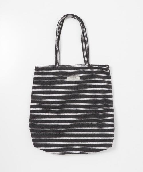 URBAN RESEARCH Sonny Label(アーバンリサーチサニーレーベル)の「パイルボーダービッグトート(トートバッグ・レディース・グリーン/チャコールグレー/ブルー・ONE)」の8枚目の写真