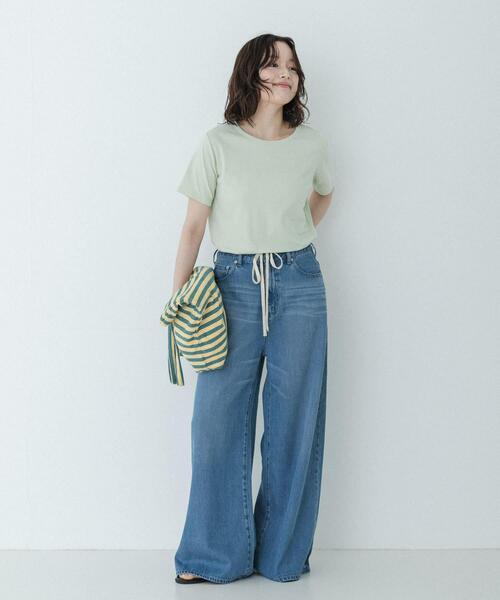 URBAN RESEARCH Sonny Label(アーバンリサーチサニーレーベル)の「パイルボーダービッグトート(トートバッグ・レディース・グリーン/チャコールグレー/ブルー・ONE)」の21枚目の写真