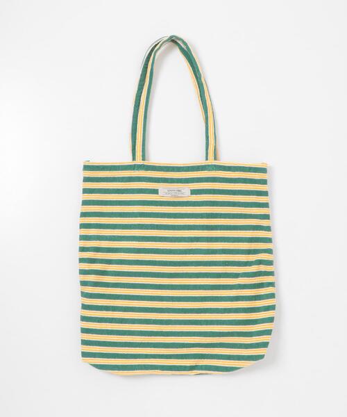URBAN RESEARCH Sonny Label(アーバンリサーチサニーレーベル)の「パイルボーダービッグトート(トートバッグ・レディース・グリーン/チャコールグレー/ブルー・ONE)」の20枚目の写真