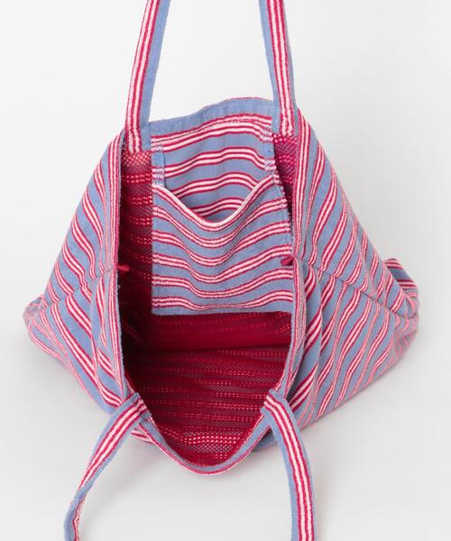 URBAN RESEARCH Sonny Label(アーバンリサーチサニーレーベル)の「パイルボーダービッグトート(トートバッグ・レディース・グリーン/チャコールグレー/ブルー・ONE)」の13枚目の写真