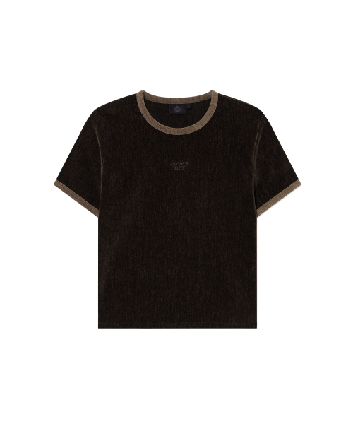 COVERNAT WOMAN（カバーナットウーマン）の「ウィメンズ ベロア 半袖Tシャツ チョコレート（Tシャツ/カットソー・レディース・その他・WS/WM）」の2枚目の写真