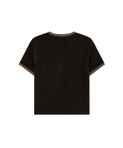 COVERNAT WOMAN（カバーナットウーマン）の「ウィメンズ ベロア 半袖Tシャツ チョコレート（Tシャツ/カットソー・レディース・その他・WS/WM）」の3枚目の写真