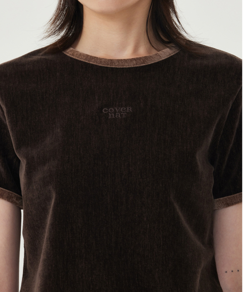 COVERNAT WOMAN（カバーナットウーマン）の「ウィメンズ ベロア 半袖Tシャツ チョコレート（Tシャツ/カットソー・レディース・その他・WS/WM）」の8枚目の写真