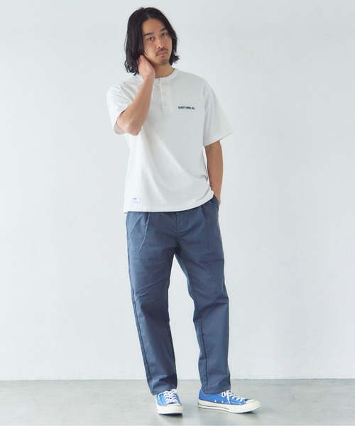 Schott(ショット)の「Schott T.O.F.G. EMB. HENLEY T-SHIRT(Tシャツ/カットソー・メンズ・ホワイト/チャコール・L/XL/M)」の18枚目の写真