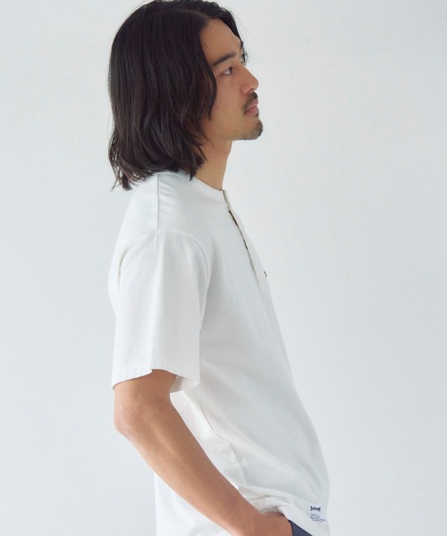 Schott(ショット)の「Schott T.O.F.G. EMB. HENLEY T-SHIRT(Tシャツ/カットソー・メンズ・ホワイト/チャコール・L/XL/M)」の10枚目の写真