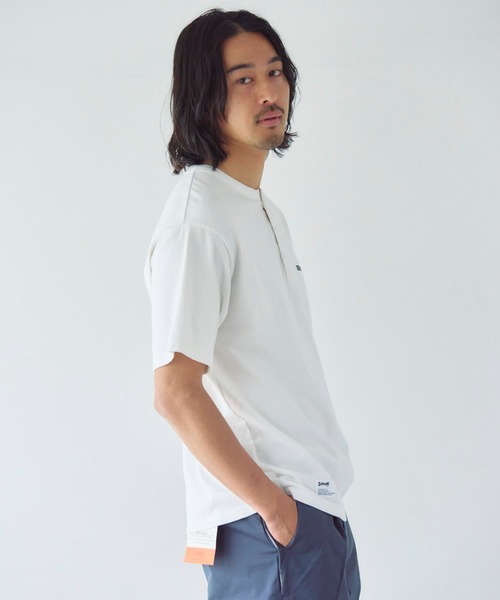 Schott(ショット)の「Schott T.O.F.G. EMB. HENLEY T-SHIRT(Tシャツ/カットソー・メンズ・ホワイト/チャコール・L/XL/M)」の11枚目の写真