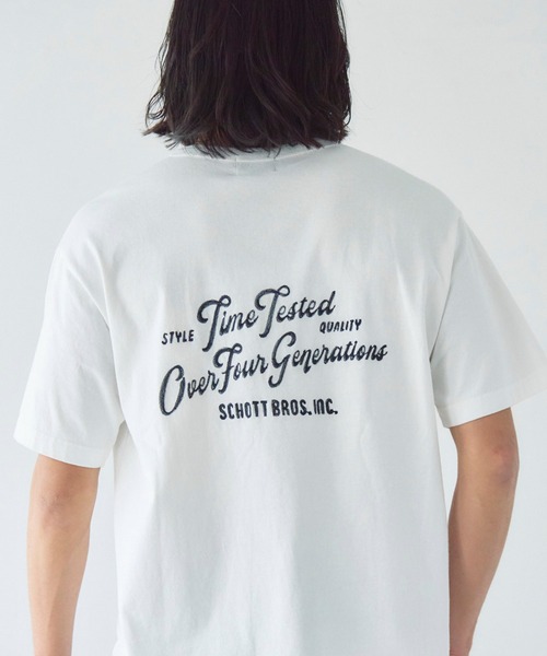 Schott(ショット)の「Schott T.O.F.G. EMB. HENLEY T-SHIRT(Tシャツ/カットソー・メンズ・ホワイト/チャコール・L/XL/M)」の12枚目の写真