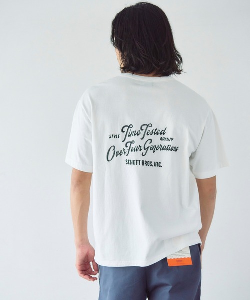 Schott(ショット)の「Schott T.O.F.G. EMB. HENLEY T-SHIRT(Tシャツ/カットソー・メンズ・ホワイト/チャコール・L/XL/M)」の14枚目の写真