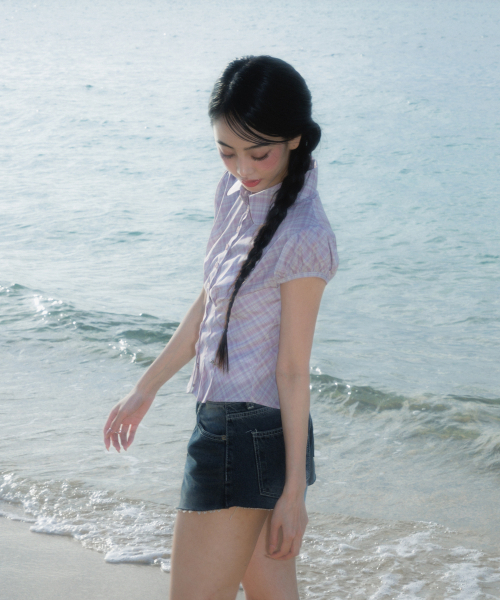 ROSEFRANTZ（ロゼフランツ）の「Check Puff Short Sleeve Blouse [Pink]（シャツ/ブラウス・レディース・PINK・SMALL/MEDIUM）」の7枚目の写真