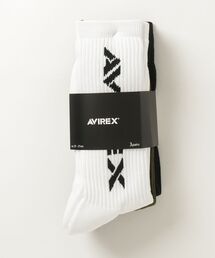 AVIREX | AVIREX/ AX Standard Logo Jacquard 3P Socks / 81642200(ソックス/靴下)