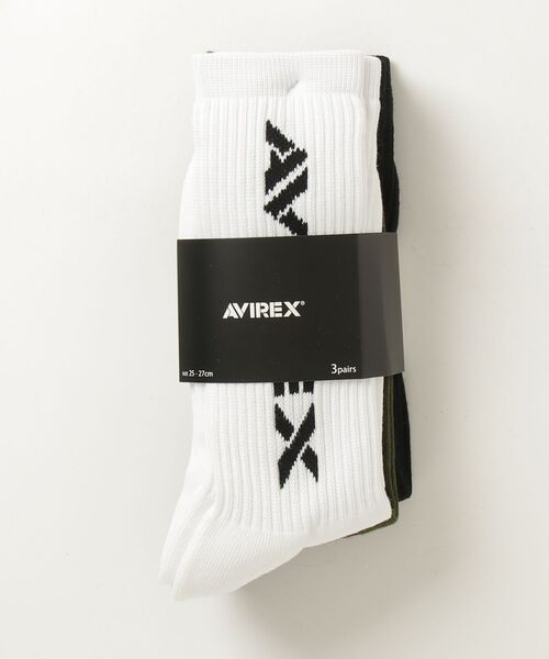AVIREX(アヴィレックス)の「AVIREX/ AX Standard Logo Jacquard 3P Socks / 81642200(ソックス/靴下・メンズ・その他・FREE)」の1枚目の写真