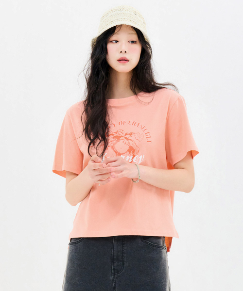 CHASECULT(チェイスカルト)の「レディース フルーツドローイング 半袖Tシャツ-FBZG5852C0K(Tシャツ/カットソー・レディース・オレンジ・85/90)」の3枚目の写真