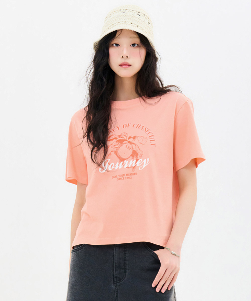 CHASECULT(チェイスカルト)の「レディース フルーツドローイング 半袖Tシャツ-FBZG5852C0K(Tシャツ/カットソー・レディース・オレンジ・85/90)」の5枚目の写真
