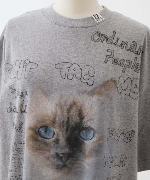 Maison MIHARA YASUHIRO（メゾンミハラヤスヒロ）の「【MIHARA YASUHIRO/ミハラヤスヒロ】CAT PRINTED TEE/キャットプリントT（Tシャツ/カットソー・レディース・ブラック/グレー・38）」の15枚目の写真