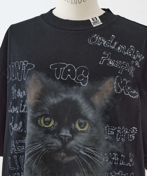 Maison MIHARA YASUHIRO（メゾンミハラヤスヒロ）の「【MIHARA YASUHIRO/ミハラヤスヒロ】CAT PRINTED TEE/キャットプリントT（Tシャツ/カットソー・レディース・ブラック/グレー・38）」の12枚目の写真