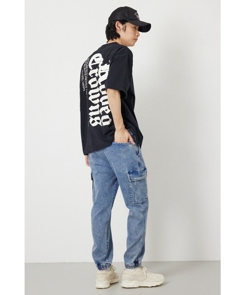 RODEO CROWNS WIDE BOWL（ロデオクラウンズワイドボウル）の「チルイージーデニムカーゴJOGパンツ（デニムパンツ・メンズ・ブラック/ライトブルー/ブルー・MEDIUM/LARGE）」の19枚目の写真