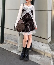 w closet | 【3色展開】Vレースキャミワンピース(ワンピース)