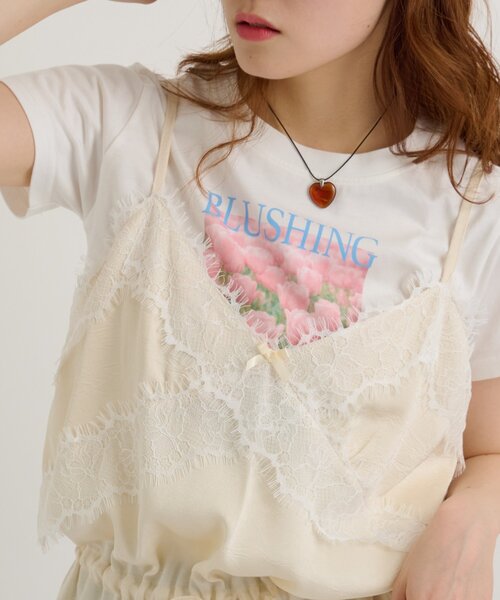 w closet(ダブルクローゼット)の「【3色展開】Vレースキャミワンピース(ワンピース・レディース・イエロー/アイボリー/ブラック・FREE)」の9枚目の写真