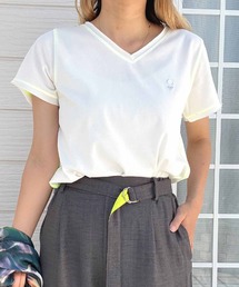 Q | Airlyポイント刺繍デイリーT(Tシャツ/カットソー)
