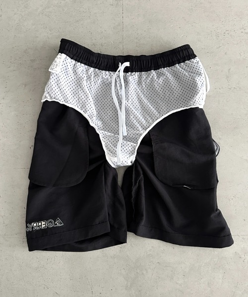 GERRY(ジェリー)の「GERRY(ジェリー)/軽量 水陸両用 接触冷感 紫外線カット ハーフパンツ/ナイロンインナーメッシュ付きショートパンツ(その他パンツ・レディース・レオパード/ブラック/ネイビー/ベージュ・S/M/L)」の13枚目の写真
