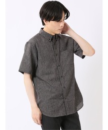 m.f.editorial | 【軽量 フレンチリネン混】m.f.エディトリアル メンズ ボタンダウン 半袖 シャツ(シャツ/ブラウス)