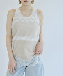 セール】【YUHAN WANG/ユハン ワン】lace lined camisole