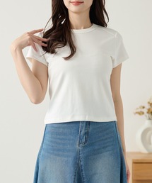 無地 半袖 コンパクト Tシャツ トップス