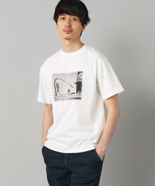 COMME CA MEN(コムサメン)の「【 遮熱・抗菌・防臭】プリントTシャツ(Tシャツ/カットソー・メンズ・ブラック/チャコールグレー/ベージュ/ホワイト・M/L)」の7枚目の写真