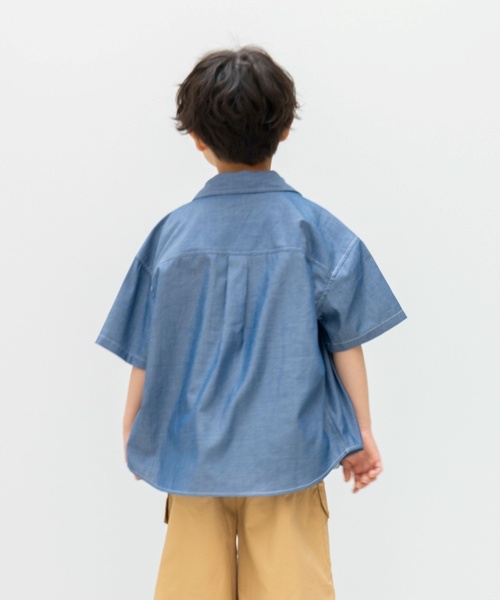 and D. petit main(アンドディープティマイン)の「アソート半袖ワイドシャツ(シャツ/ブラウス・キッズ・グリーン/ベージュ/ネイビー・110cm/100cm/120cm/130cm/140cm)」の8枚目の写真