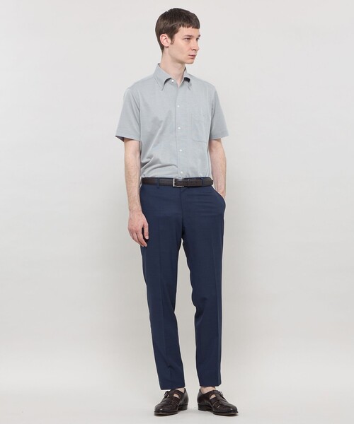 MACKINTOSH LONDON(マッキントッシュ ロンドン)の「【FLEX JERSEY】ハイツイストジャージー半袖ワンピースカラーシャツ(シャツ/ブラウス・メンズ・グレー系その他/ネイビー/パープル系その他2/グリーン系その他3・XL/L/M)」の5枚目の写真