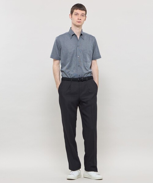 MACKINTOSH LONDON(マッキントッシュ ロンドン)の「【FLEX JERSEY】ハイツイストジャージー半袖ワンピースカラーシャツ(シャツ/ブラウス・メンズ・グレー系その他/ネイビー/パープル系その他2/グリーン系その他3・XL/L/M)」の6枚目の写真