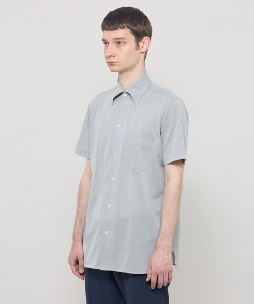 MACKINTOSH LONDON(マッキントッシュ ロンドン)の「【FLEX JERSEY】ハイツイストジャージー半袖ワンピースカラーシャツ(シャツ/ブラウス・メンズ・グレー系その他/ネイビー/パープル系その他2/グリーン系その他3・XL/L/M)」の10枚目の写真