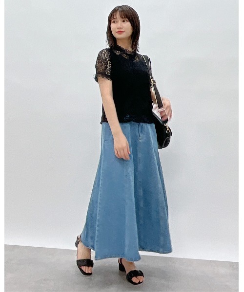 &soiree(アンドソワレ)の「【&soiree】レーストップス(Tシャツ/カットソー・レディース・ホワイト/ブラック/ピンク・FREE)」の6枚目の写真