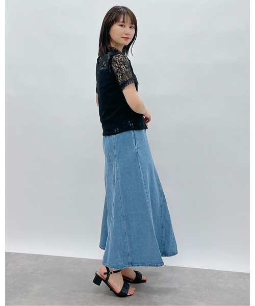 &soiree(アンドソワレ)の「【&soiree】レーストップス(Tシャツ/カットソー・レディース・ホワイト/ブラック/ピンク・FREE)」の7枚目の写真