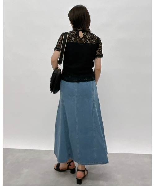 &soiree(アンドソワレ)の「【&soiree】レーストップス(Tシャツ/カットソー・レディース・ホワイト/ブラック/ピンク・FREE)」の8枚目の写真