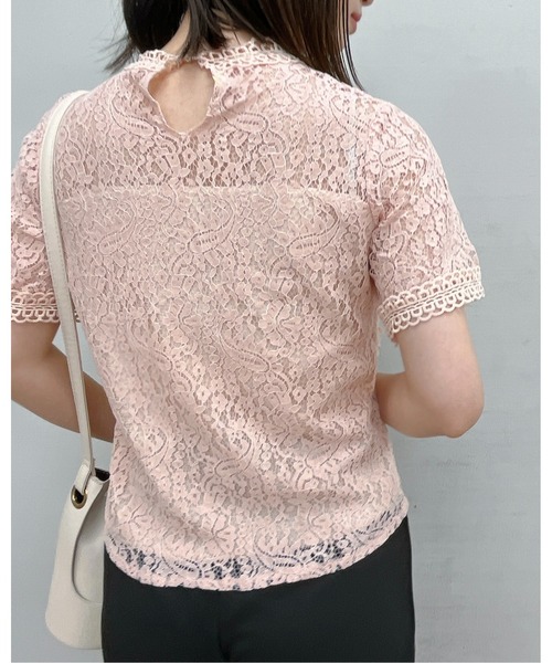 &soiree(アンドソワレ)の「【&soiree】レーストップス(Tシャツ/カットソー・レディース・ホワイト/ブラック/ピンク・FREE)」の11枚目の写真