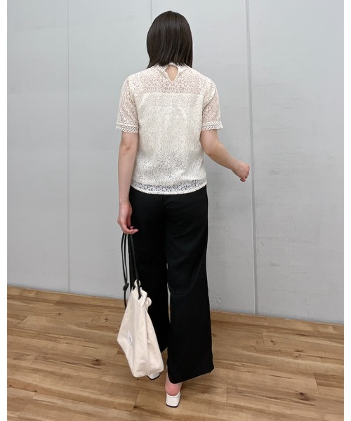 &soiree(アンドソワレ)の「【&soiree】レーストップス(Tシャツ/カットソー・レディース・ホワイト/ブラック/ピンク・FREE)」の19枚目の写真