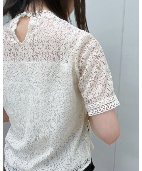 &soiree(アンドソワレ)の「【&soiree】レーストップス(Tシャツ/カットソー・レディース・ホワイト/ブラック/ピンク・FREE)」の21枚目の写真