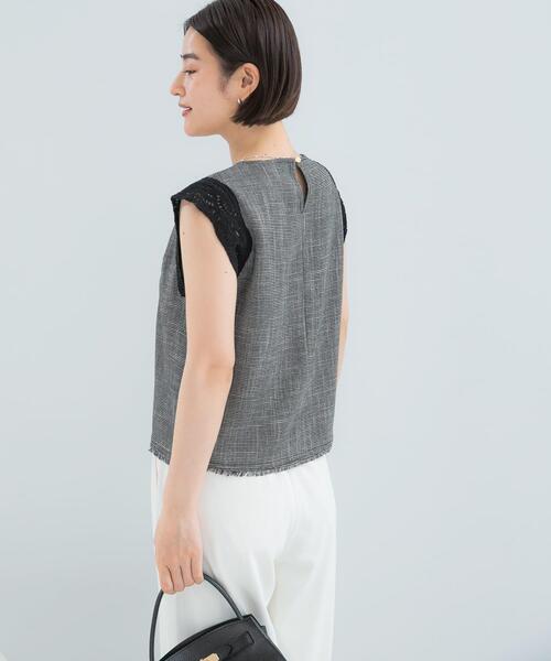URBAN RESEARCH ROSSO WOMEN(アーバンリサーチ ロッソ)の「ドライタッチカラミレースブラウス(シャツ/ブラウス・レディース・ブラック/ブラック系その他・FREE)」の4枚目の写真