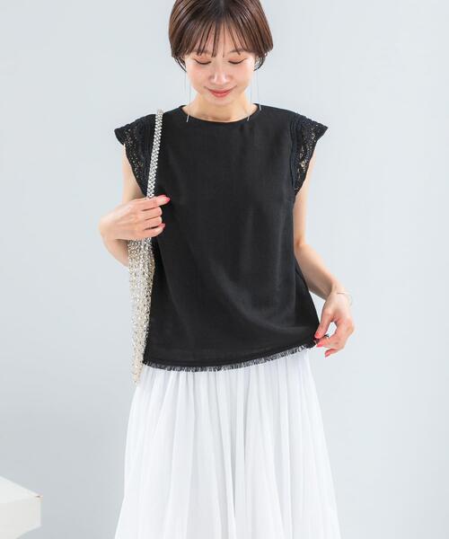 URBAN RESEARCH ROSSO WOMEN(アーバンリサーチ ロッソ)の「ドライタッチカラミレースブラウス(シャツ/ブラウス・レディース・ブラック/ブラック系その他・FREE)」の17枚目の写真