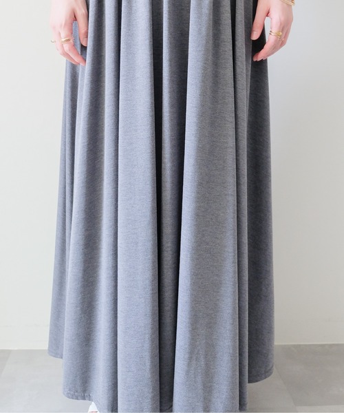 DOLLUPOOPS（ドールアップウップス）の「Drape Flare Long Skirt(ドレープフレアロングスカート)（スカート・レディース・ブラック/チャコール/グレー・FREE）」の16枚目の写真