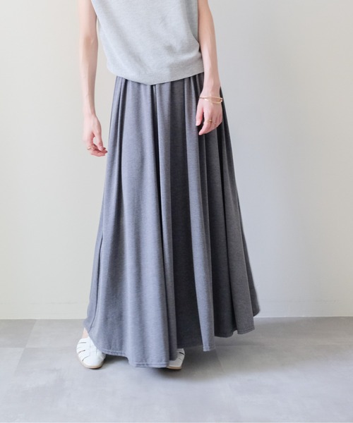 DOLLUPOOPS（ドールアップウップス）の「Drape Flare Long Skirt(ドレープフレアロングスカート)（スカート・レディース・ブラック/チャコール/グレー・FREE）」の20枚目の写真